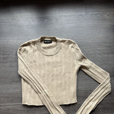 Pull en laine beige 