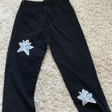 Black graphic pants