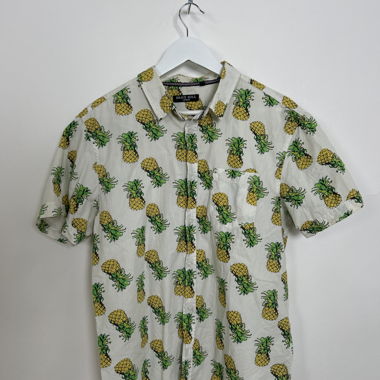 Kurzarmhemd mit Ananasprint