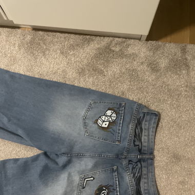 Y2k baggy jeans w backprint