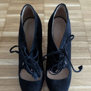 Bally black suede shoes