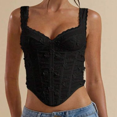 Top corsetto nero