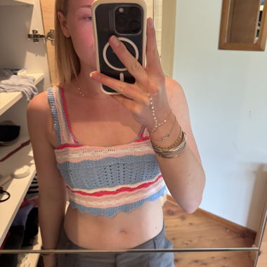 Striped Crochet Top