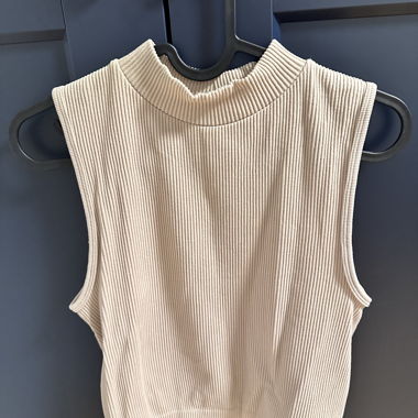 Crop Top Beige Grösse L