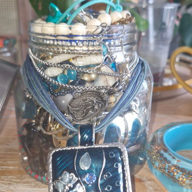 Bocal de bijoux mystère - sirène et mer
