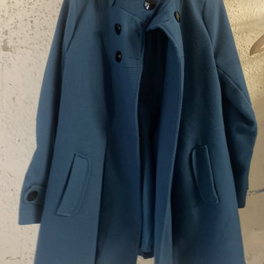 Cappotto in lana blu