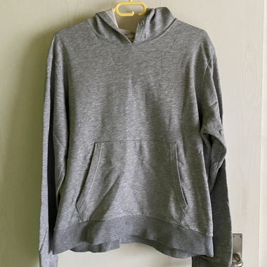 Grey hooded sweatshirt