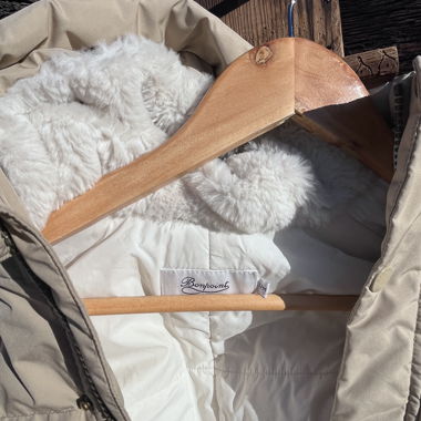 Tuta da neve beige per bebè