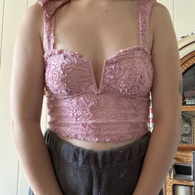 NEWYORKER Pink Lace Top
