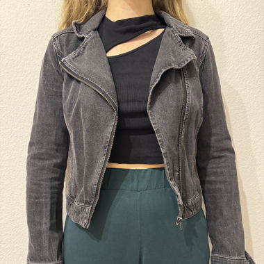 schwarze Jeans Jacke