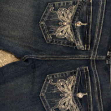Vintage low rise Jeans mit Schmetterlingen