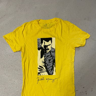 gelbes T-Shirt mit coolem Print y2k