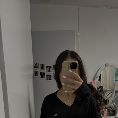 Black Lacoste V-neck long sleeve top