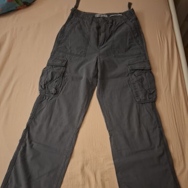Dunkelgraue Cargohose