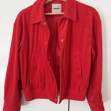 Veste en velours côtelé rouge Gr. S