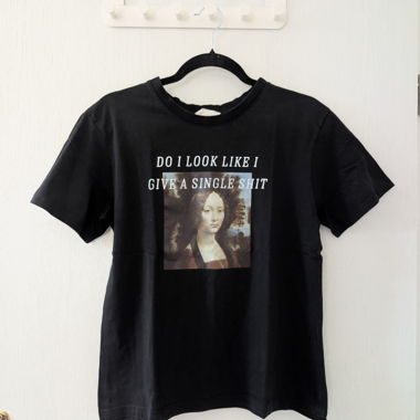 Black graphic T-shirt