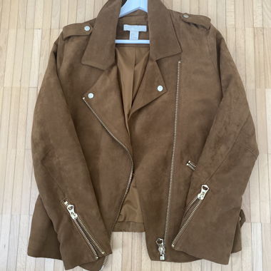 Braune Wildlederjacke