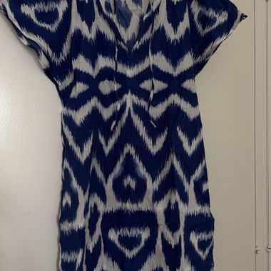 Blau-weiÃe Tunika-Kleid