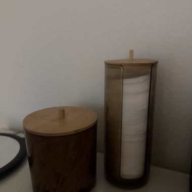 Wood Canisters, Set of 2