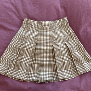 Plaid Pleated Skirt