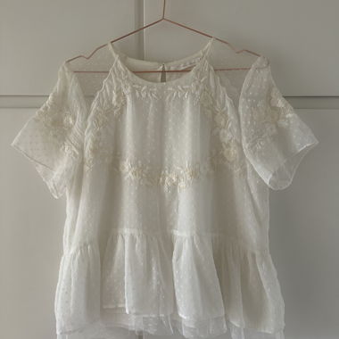 Blusa Bianca in Pizzo