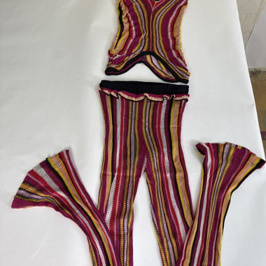 Gestreiftes Strickset