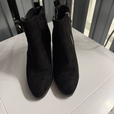 Black suede ankle boots