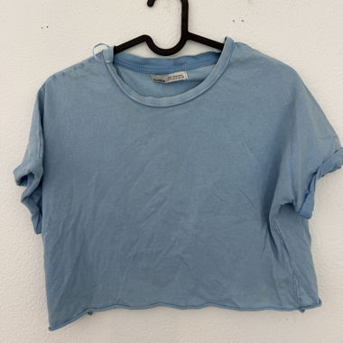 T-shirt bleu court