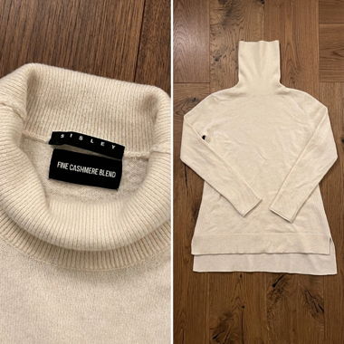 Pull col roulé en mélange de cachemire Sisley
