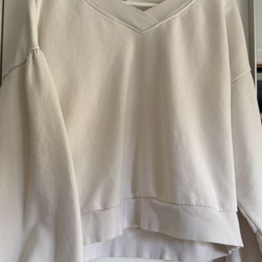 Maglione in felpa color crema