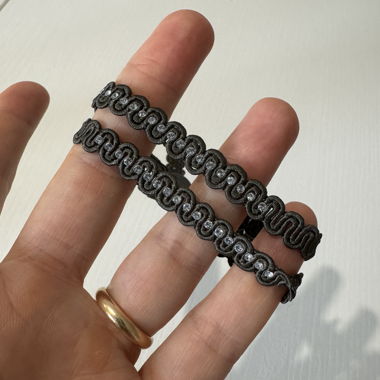 3 bracelets Les Interchangeables (2 taupe, 1 noir)