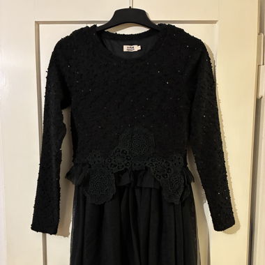Black chiffon dress 