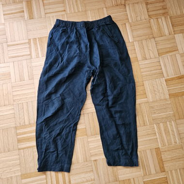 Dunkelblaue Freizeithose aus Leinen/Baumwolle