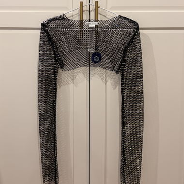 Top in rete Bershka con glitter