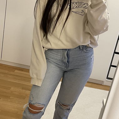 Jeans mom, denim
