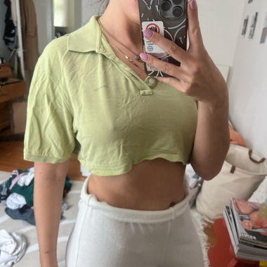 Clavin klein cropped polo