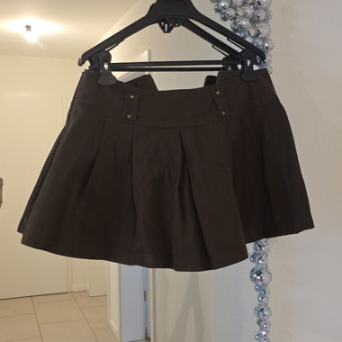 Jupe mini plissée marron Cider taille S
