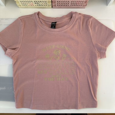 Pink crop shirt 