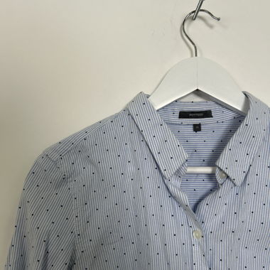 Camicia a pois blu