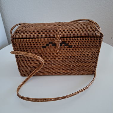Petit sac tressé style rotin/osier – vintage chic