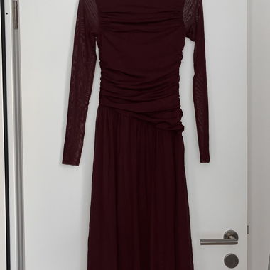 Abito maxi bordeaux manica lunga (nuovo)