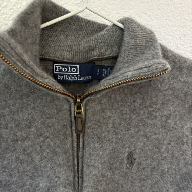 Polo Ralph Lauren grigio con zip