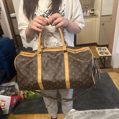 Louis Vuitton - Borsa da viaggio marrone con monogram