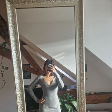 Bershka Longsleeve Dress Grey