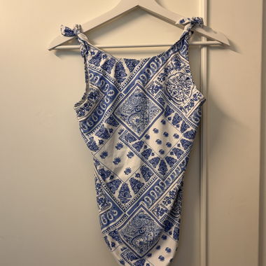 Blue Paisley One-Piece Swimsuit