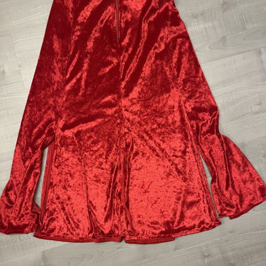Jupe mini en velours rouge