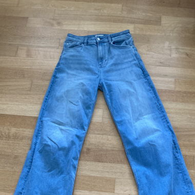 Light blue wide leg jeans 