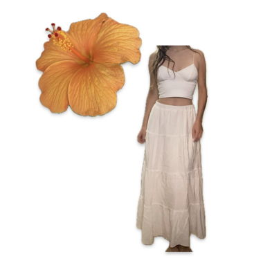 White maxi skirt