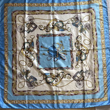 Blue Square Scarf
