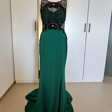 Abito da sera elegante verde-nero